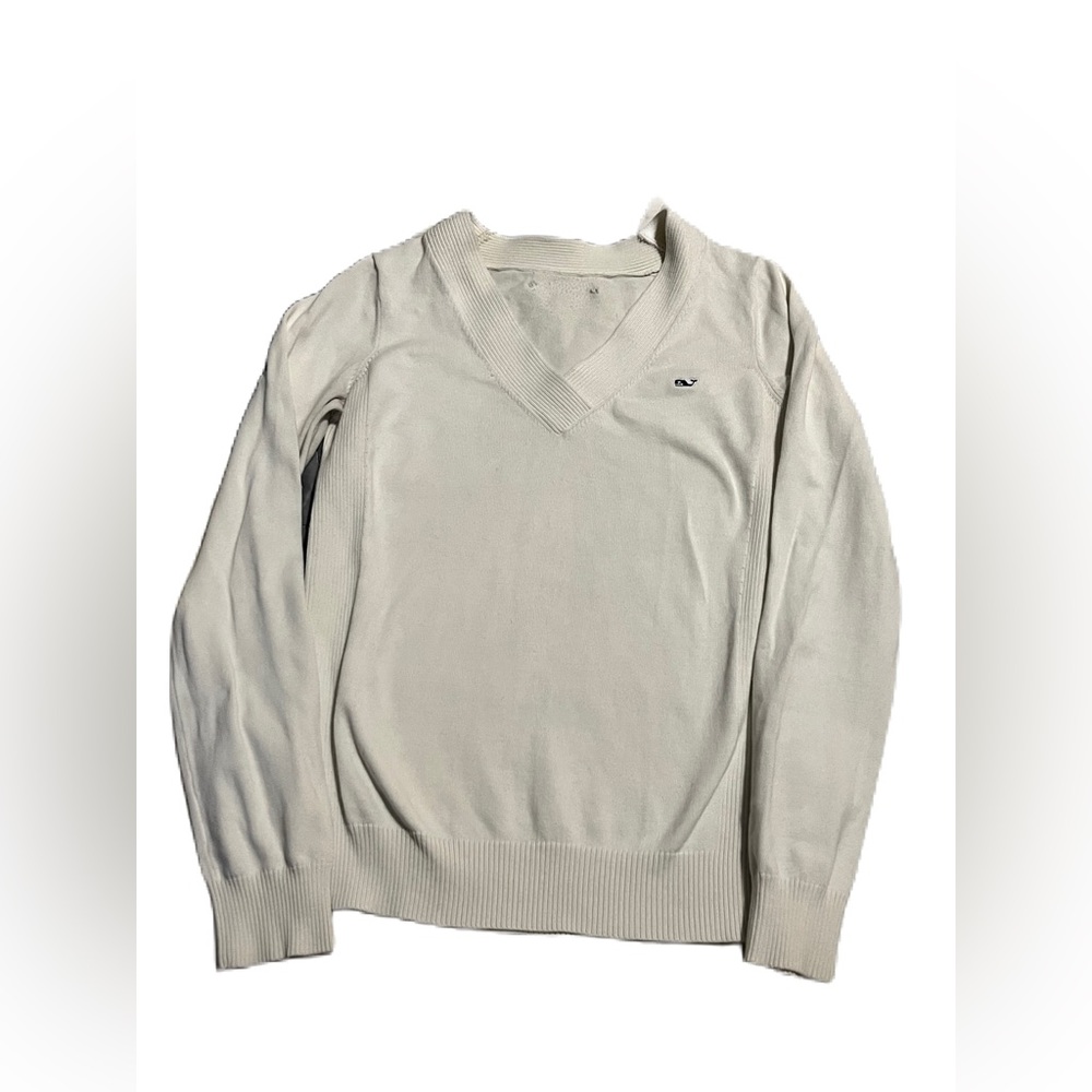 • Vineyard Vines White Sweater V-Neck